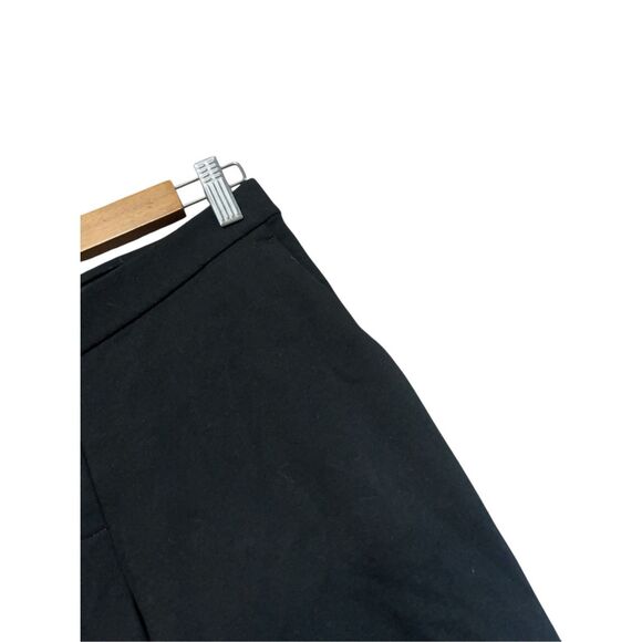 Black Pull On Ankle Pants Career Business Casual Minimalist Trousers - Picture 3 of 8